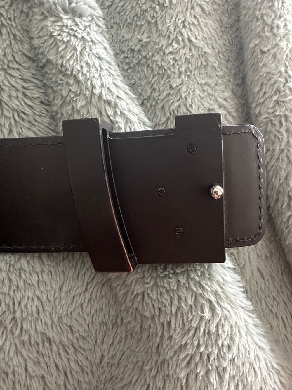 Louis Vuitton Black Damier Signature LV Buckle Men's Belt - Picture 5 of 14